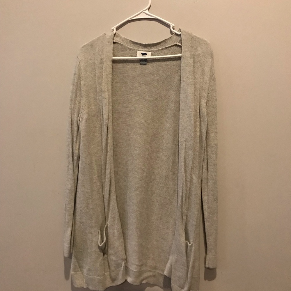 Old Navy Women's Beige Open-Front Cardigan